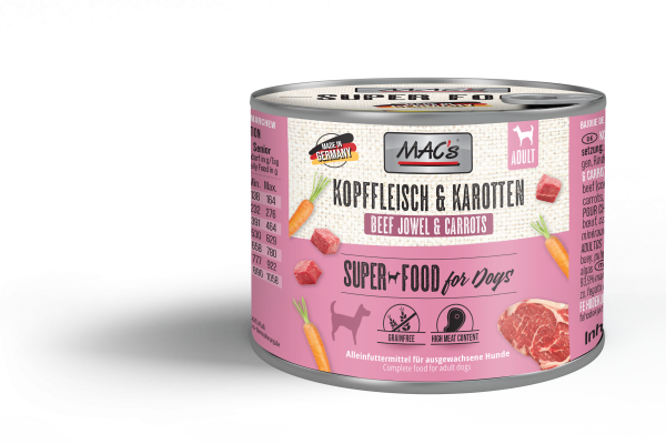 MAC's DOG Kopffleisch & Karotten 200g