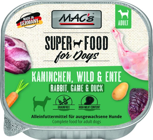 MAC's DOG Kaninchen, Wild & Ente 150g