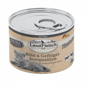 Landfleisch Cat Kitten Rind Geflügel 195gD