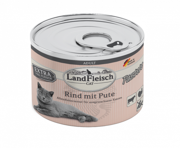 Landfleisch Cat Past Rind+Pute 195gD
