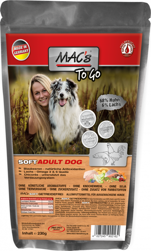 MAC's DOG Soft "to go" Huhn, Ente, Truthahn 230g