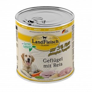 LandFleisch Dog Classic Geflügel mit Reis 800gD